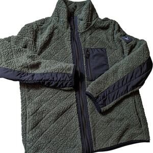 Calvin Klein Performance Fleece Jacket Womens XL Sherpa Zip Outdoor Hiking Layer